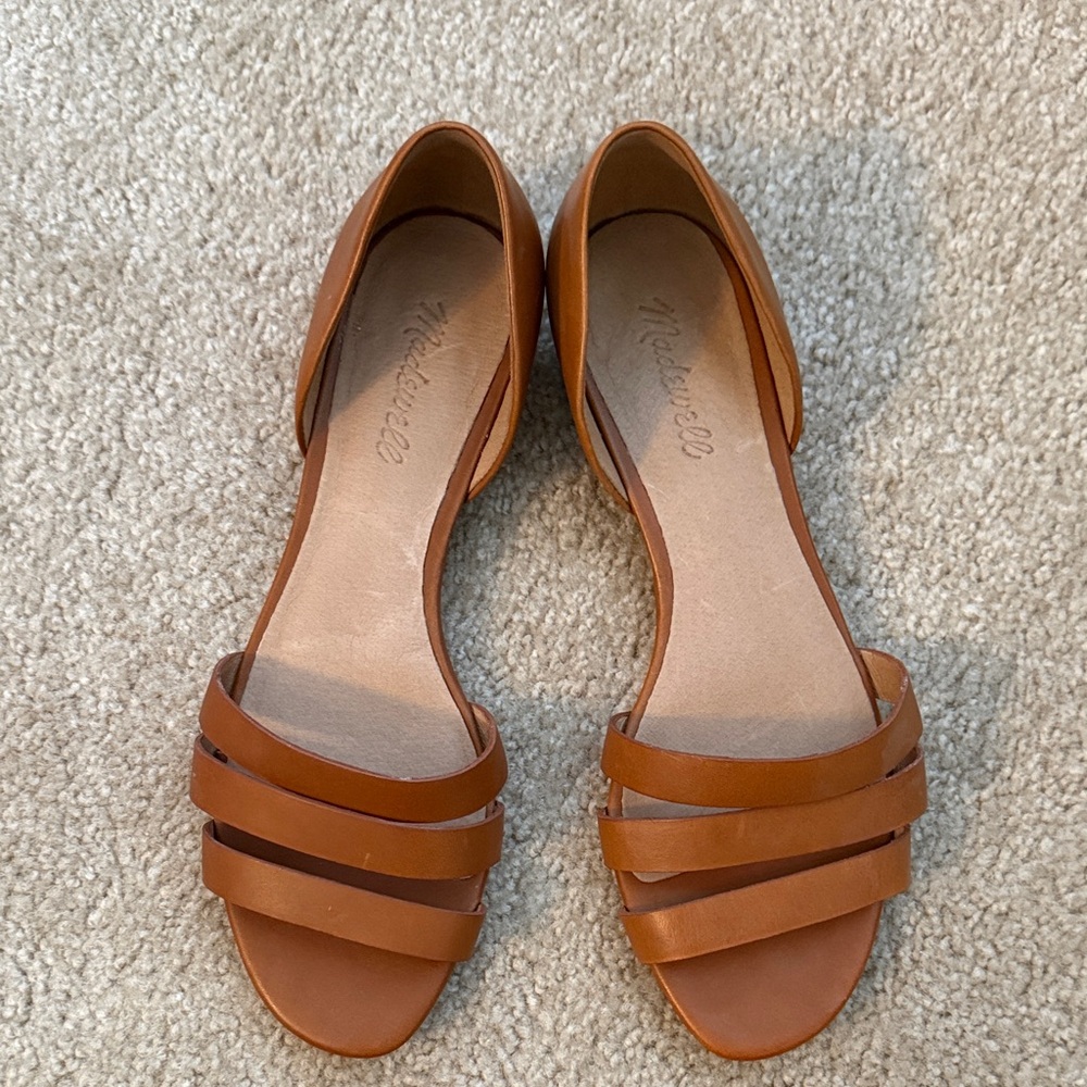 Madewell Brown Leather Strappy Sandals - Picture 2 of 6